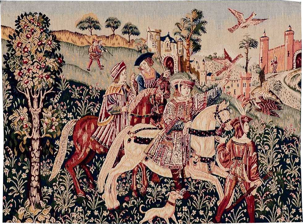 Return from the Hunt wandtapijt zonder rand | Maat: 50 × 67 cm