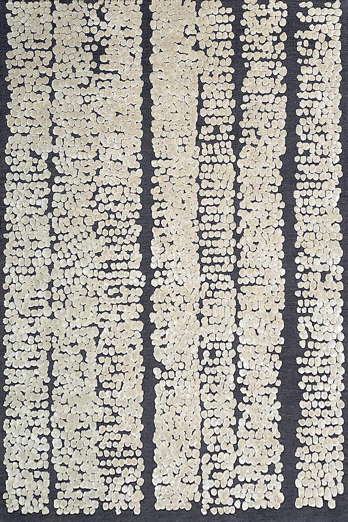 Pad Linen Black tapijt | Maat: 170 × 240 cm