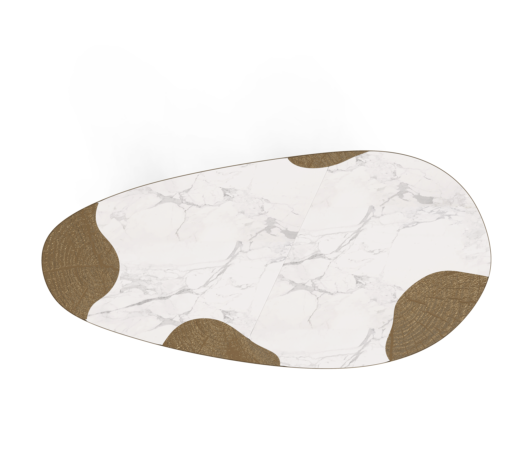 Athena Carrara marmer en patina eettafel