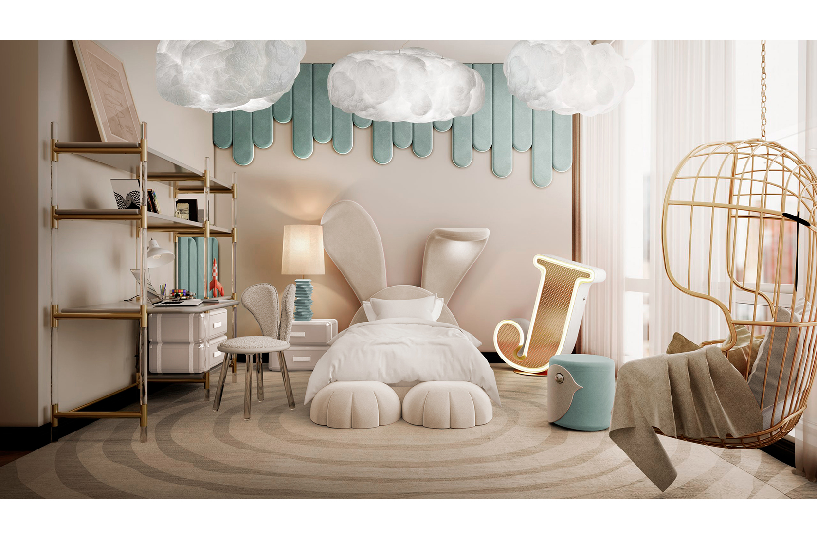 Joyful Letter J lamp