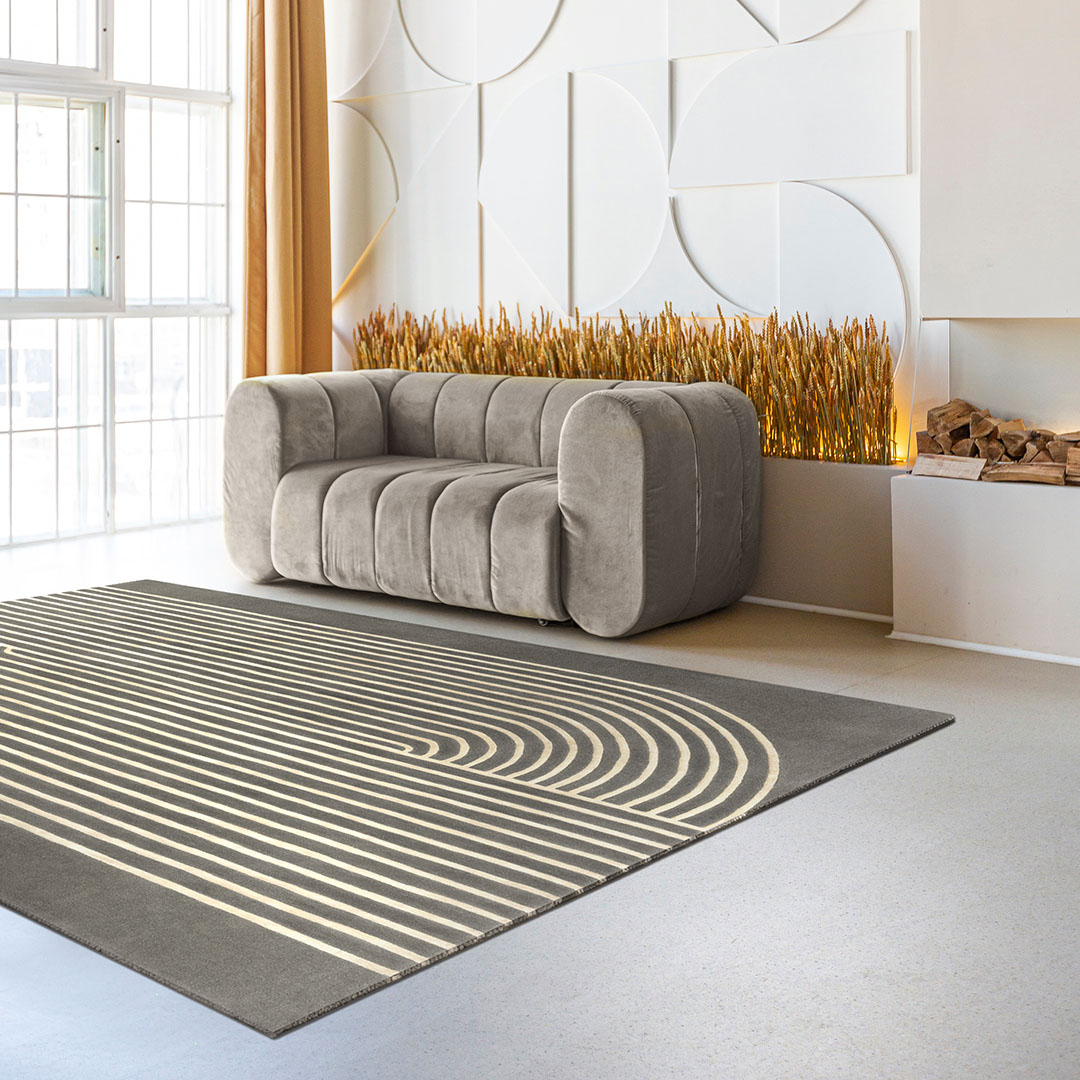 Stripes Iron modern vloerkleed