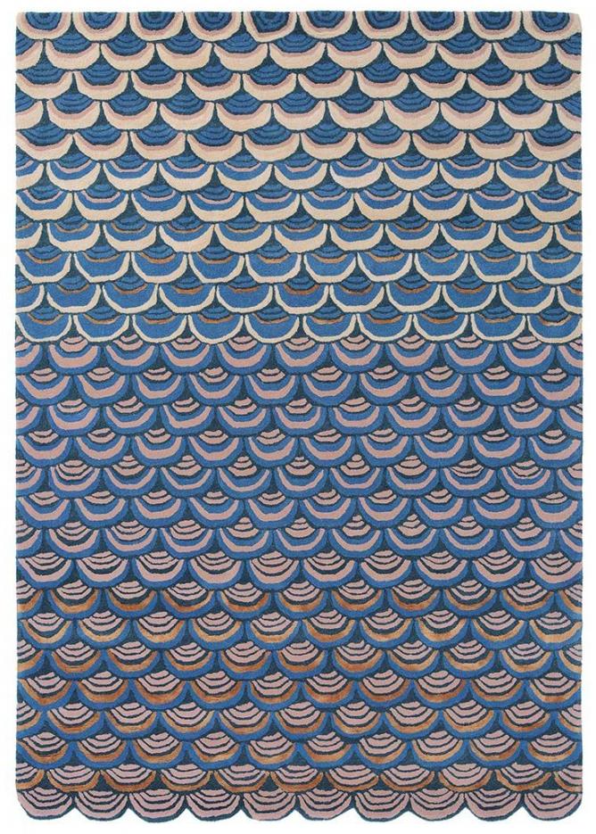 Masquerade blauw tapijt | Maat: 250 × 350 cm