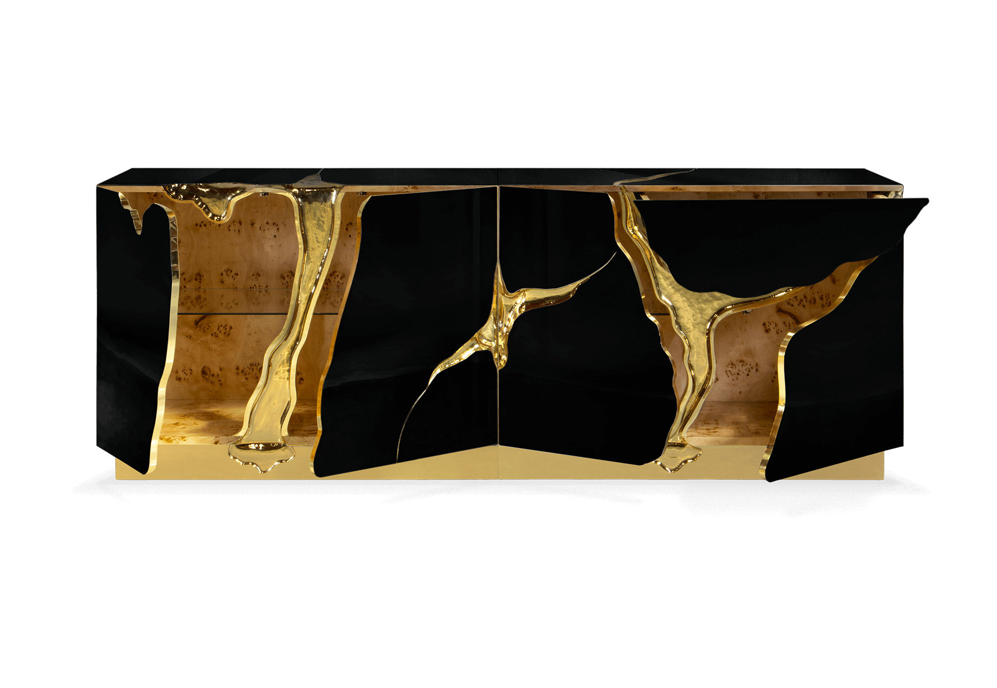 Zwarte en gouden elite dressoir