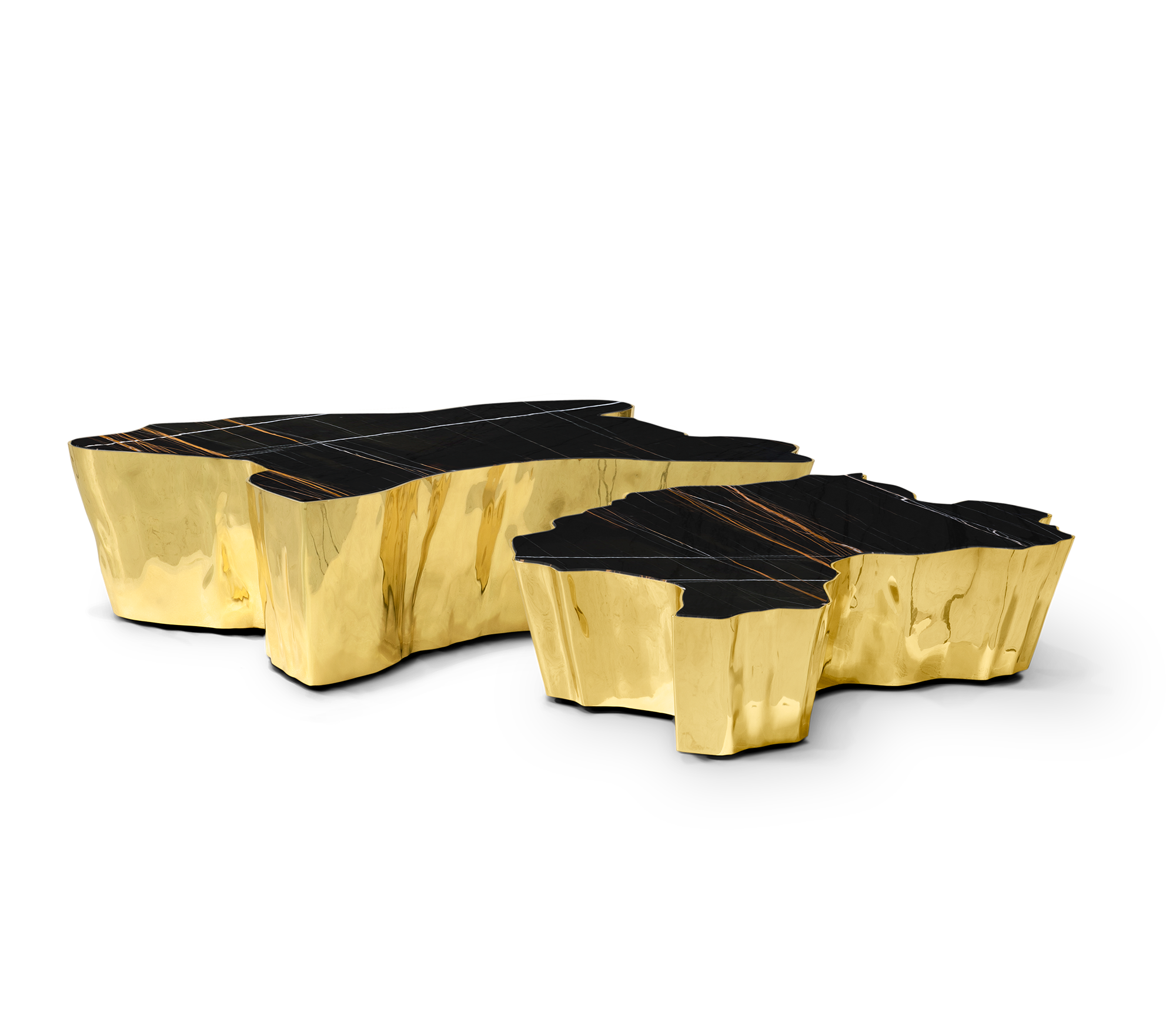 Paradise Nero marmeren tafel | Afmetingen: B 138 × D 95 × H 36 cm