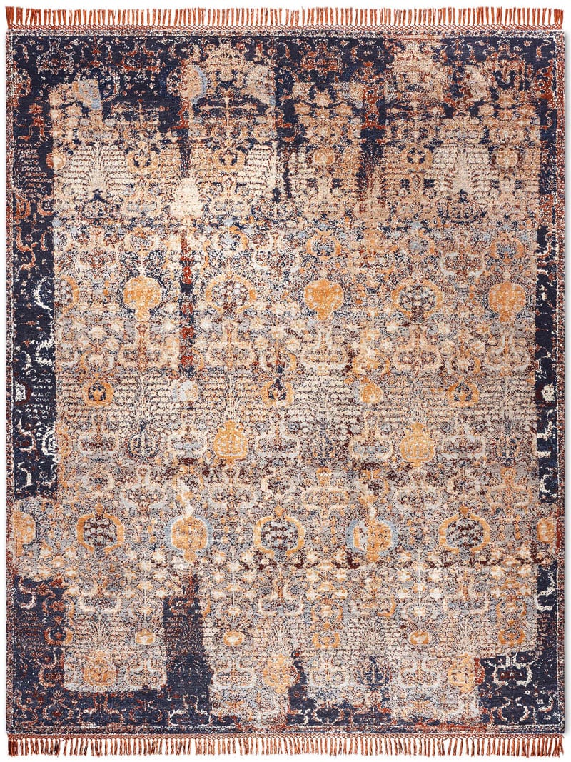 Block handgeknoopt tapijt | Maat: 170 × 240 cm