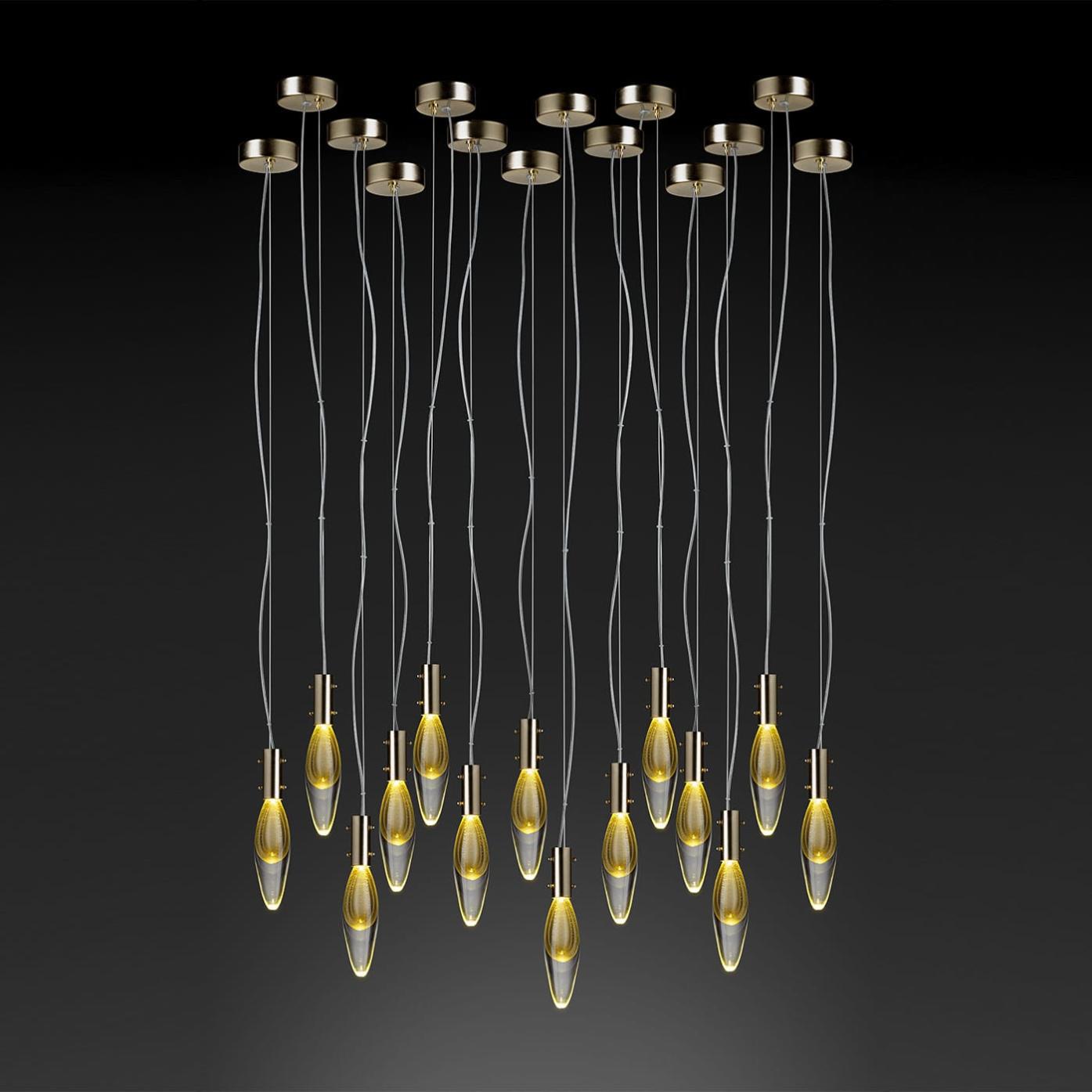 Murano Drops 14-Lichts Hanglamp