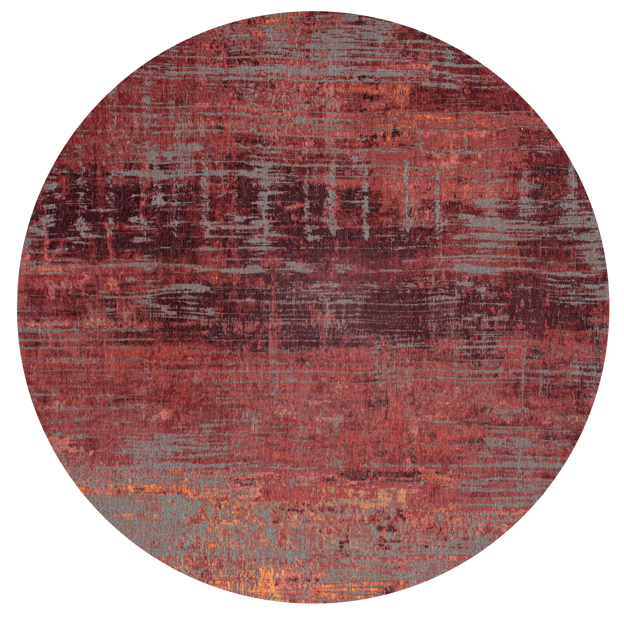 Nassau Red rond vloerkleed