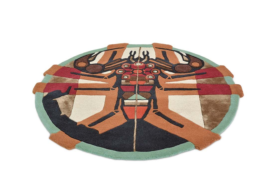 Zodiac schorpioen cirkel rond tapijt | Maat: Ø 100 cm Zodiac schorpioen cirkel rond tapijt | Maat: Ø 100 cm