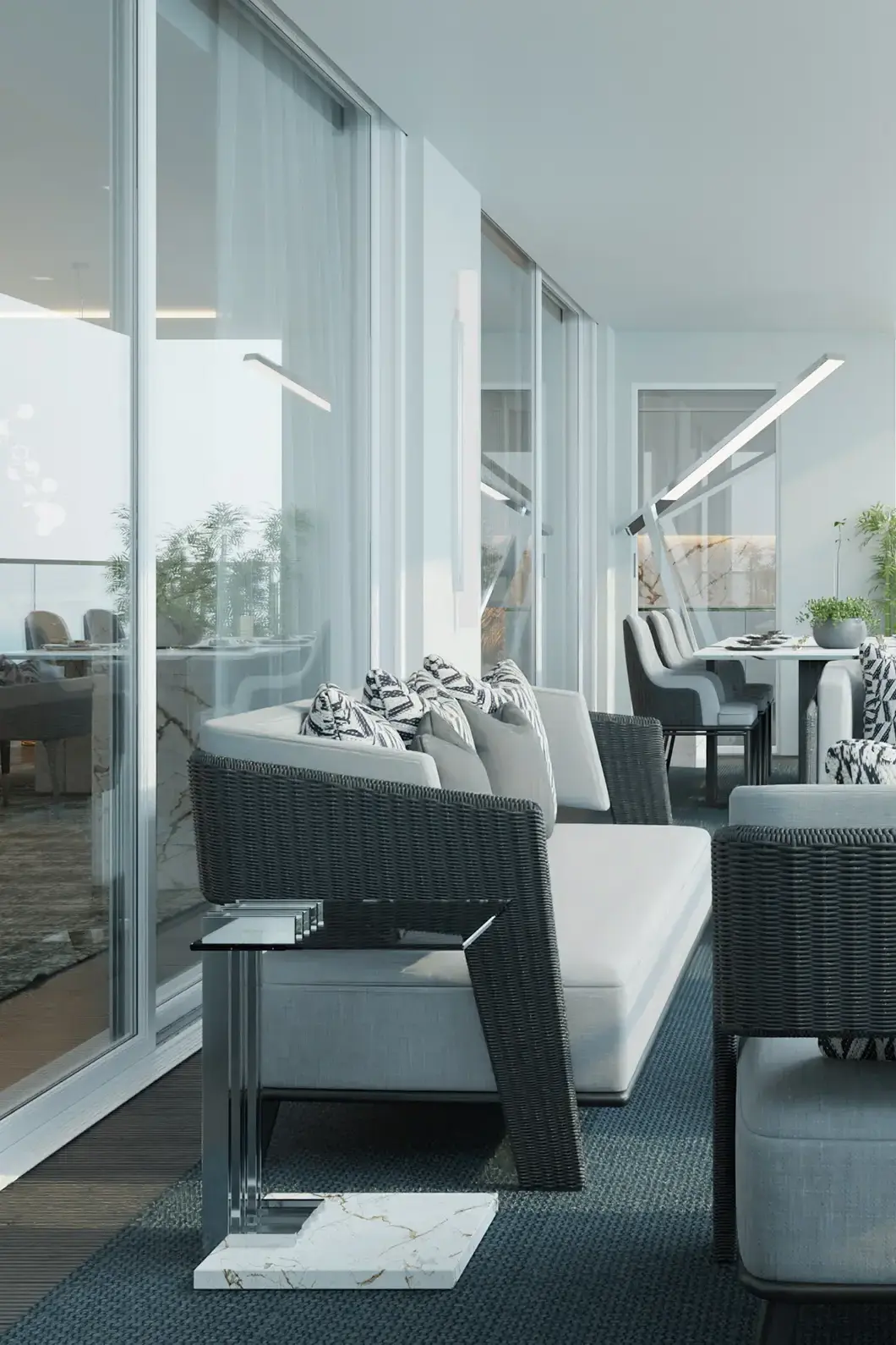 Whirlwind grijze tuinbijzettafel - 1