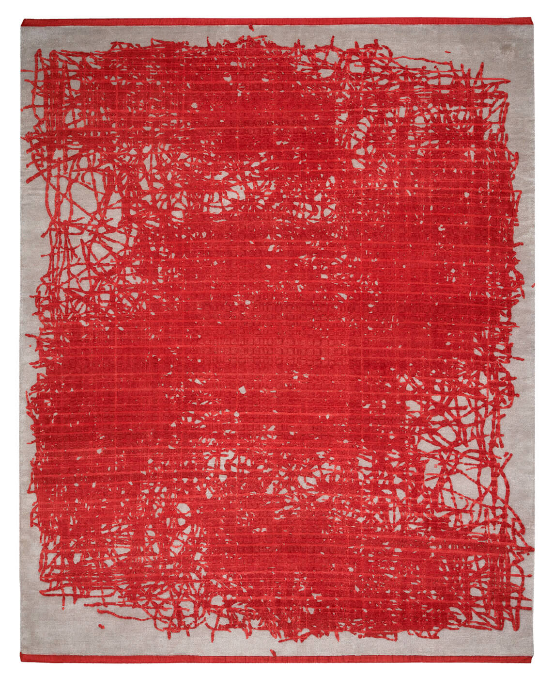 Raster enjoy rood tapijt | Maat: 400 × 500 cm