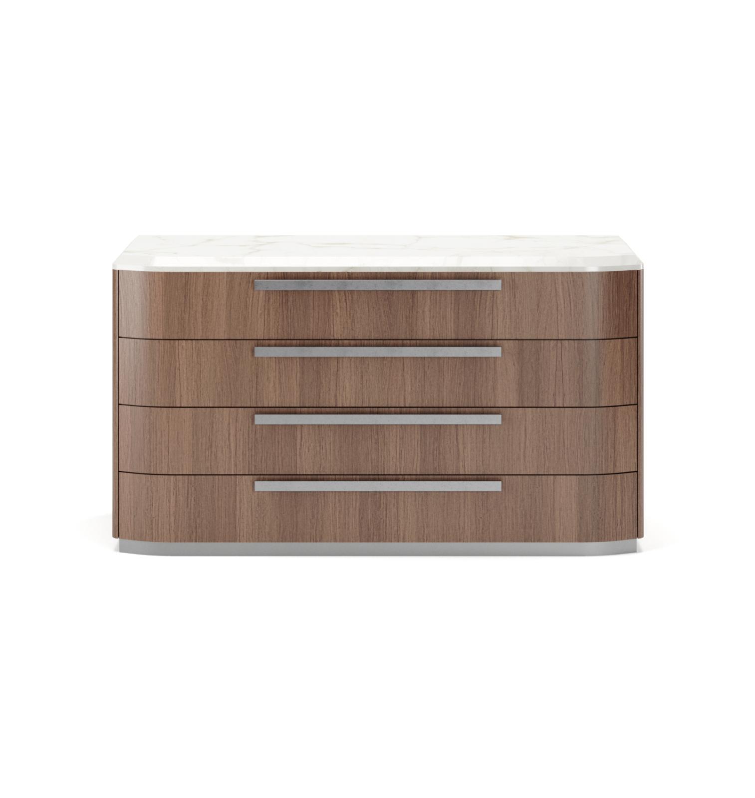 Andy hout en marmeren commode