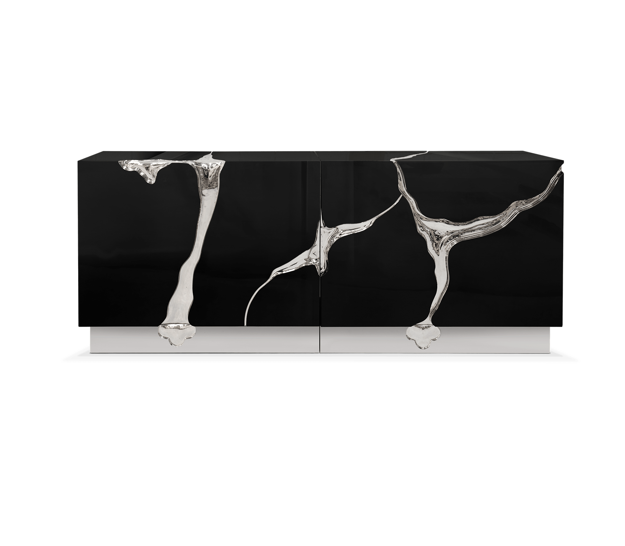 Fissure zilver en zwart dressoir