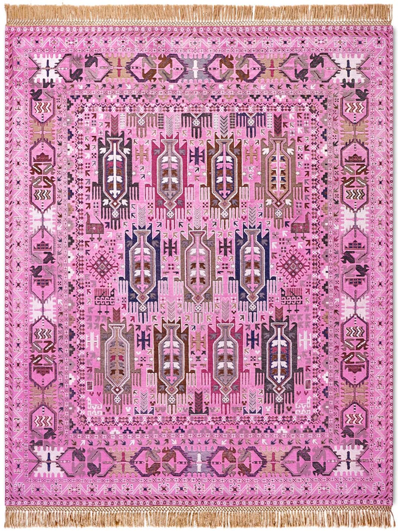 Balouch Pink luxe handgeknoopt vloerkleed