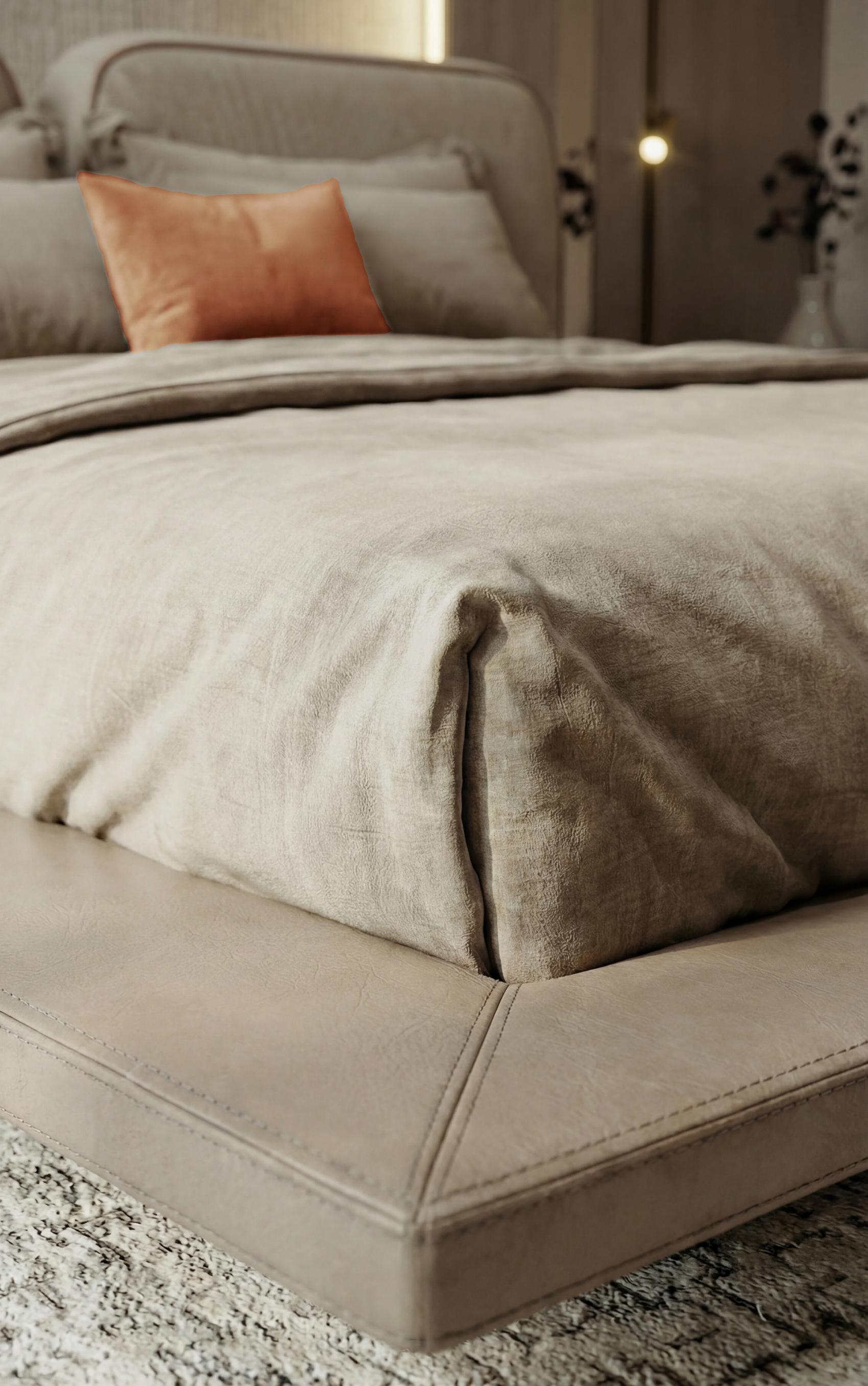 Aura laag bed met hoofdeinde