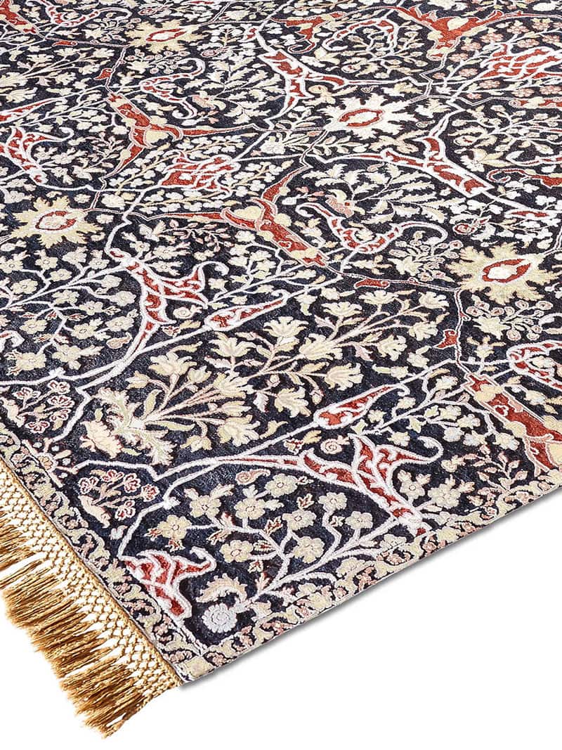 Teheran Blue handgemaakte luxe vloerkleed