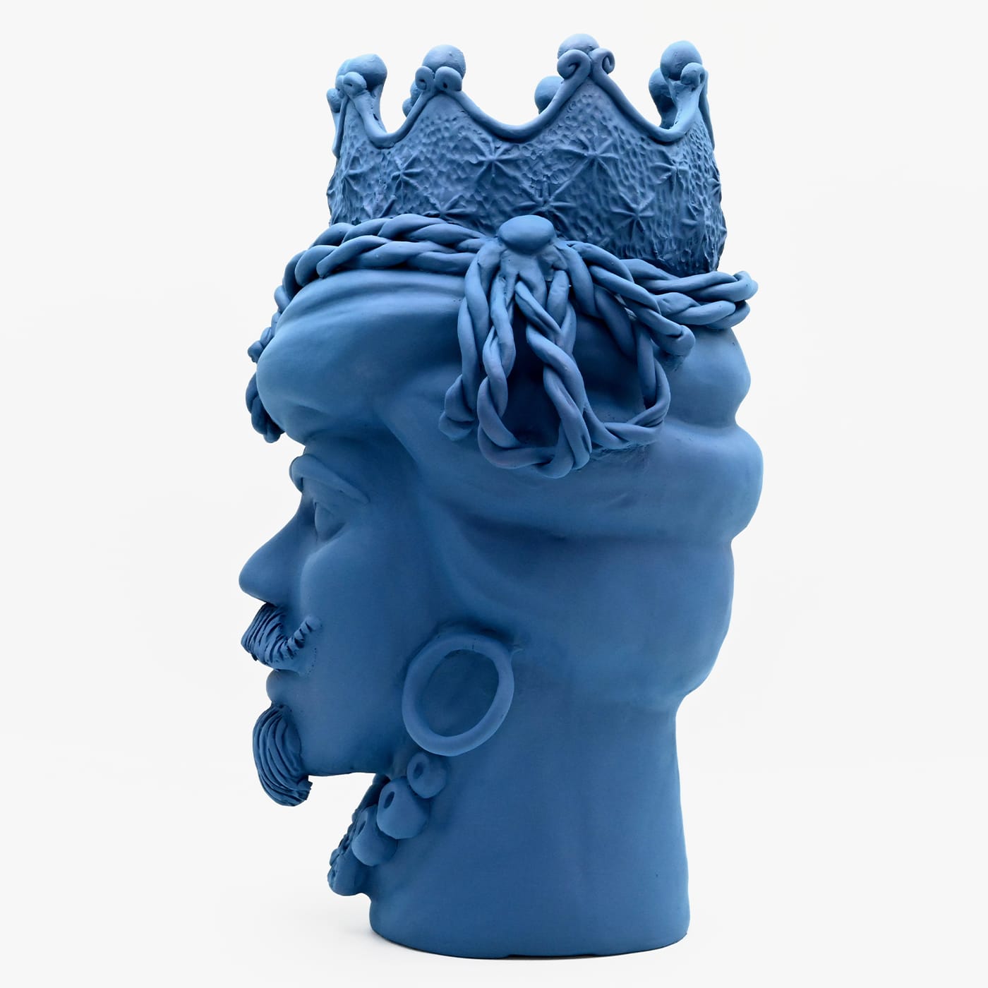 Moor's Head blauwe sculptuur
