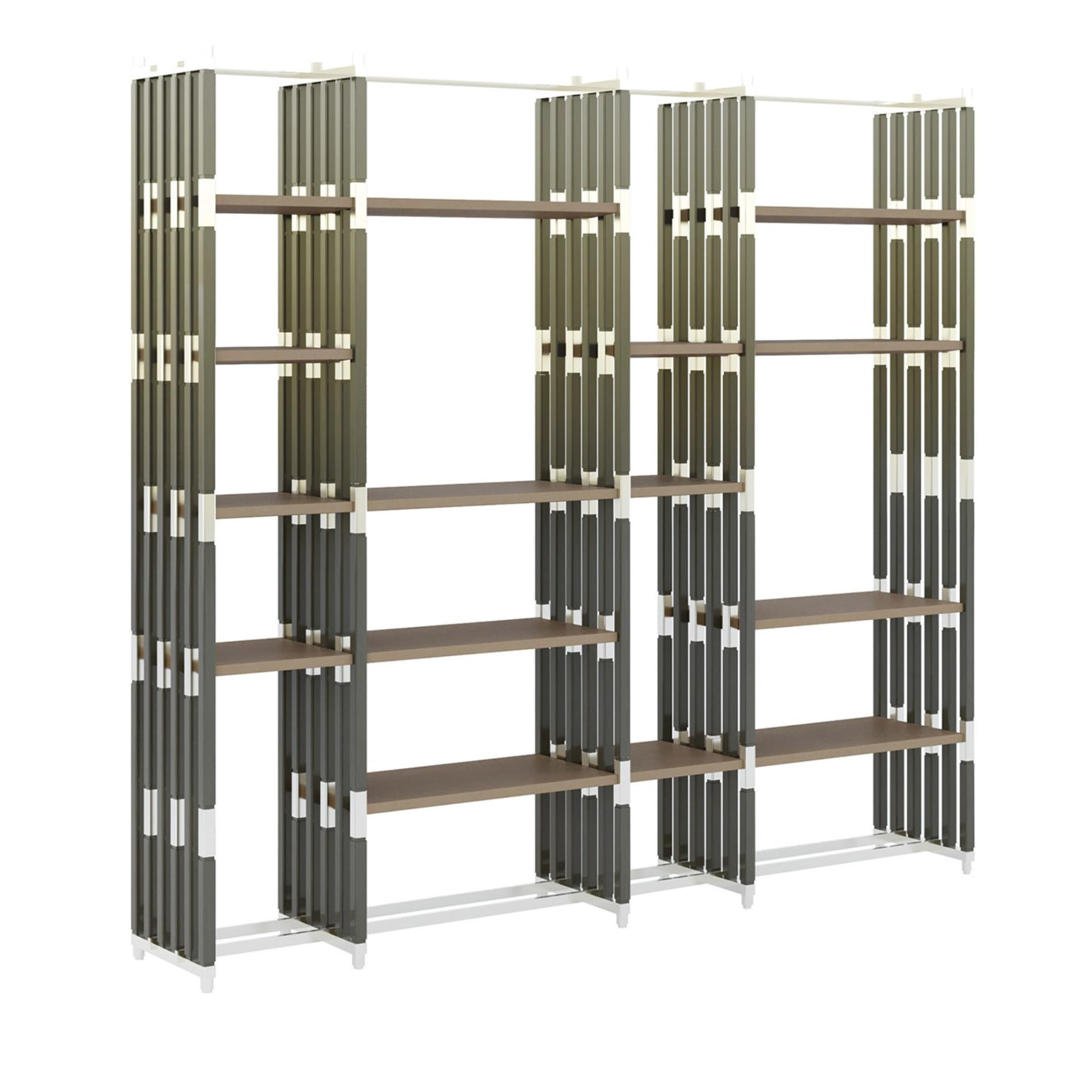 Ponya modulaire Italiaanse boekenkast | Afwerking: Hoogglans gelakt | Configuratie: C