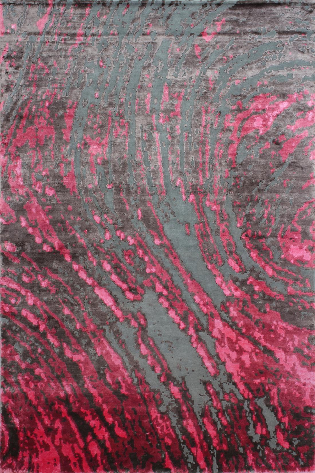 Grass Pink Fuchsia tapijt | Maat: 200 × 300 cm