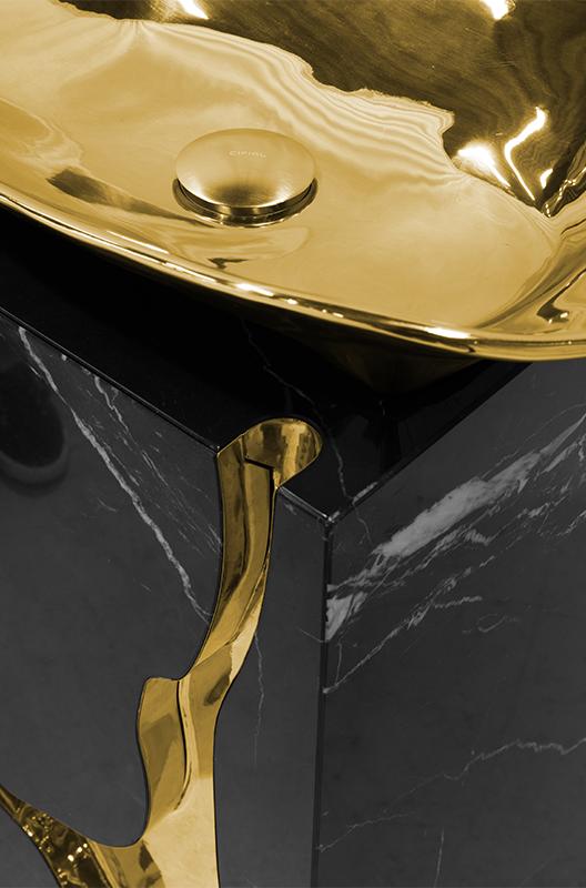 Versplinterd ontwerp zuil wastafel