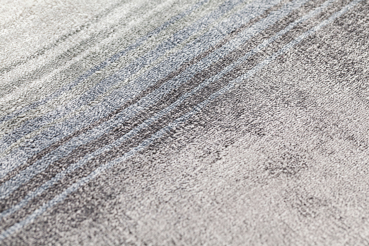 Stone handloom viscose tapijt