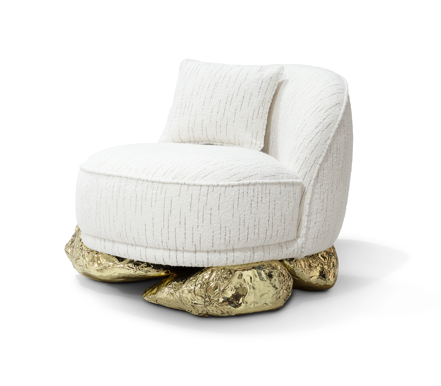 Angora witte fauteuil