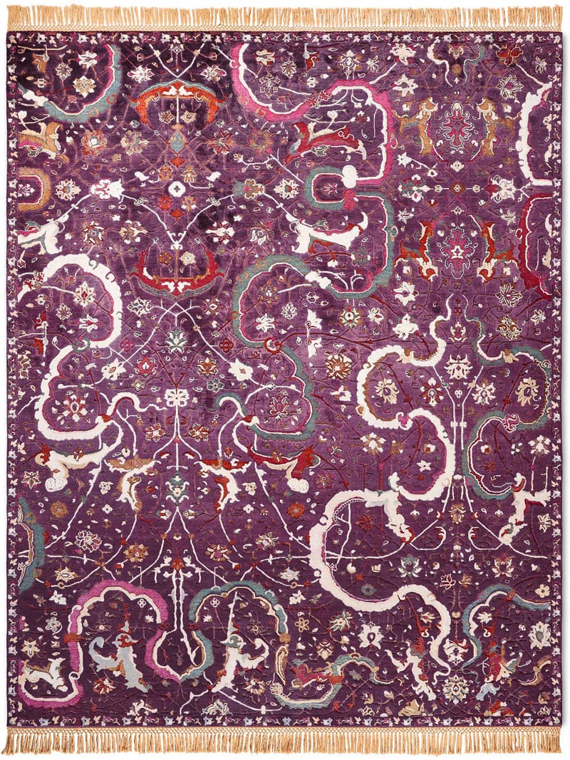 Tabriz Purple luxe tapijt | Maat: 300 × 400 cm