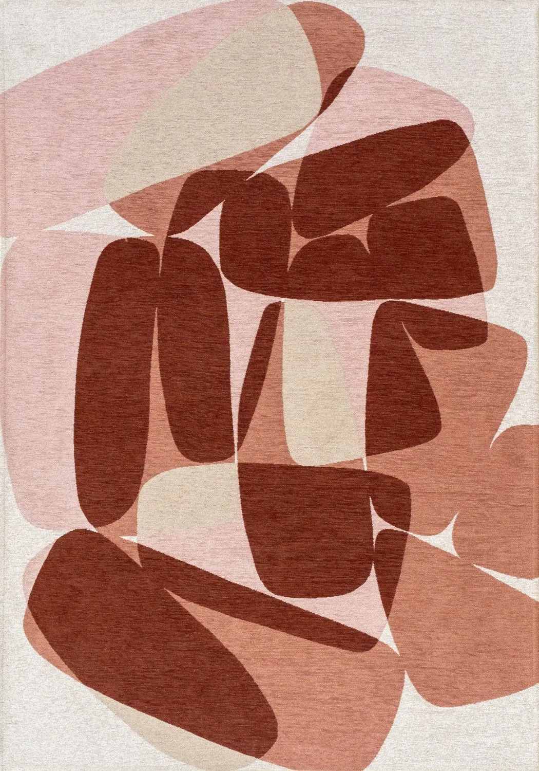 Stones Cherry Mocha vloerkleed | Maat: 140 × 200 cm