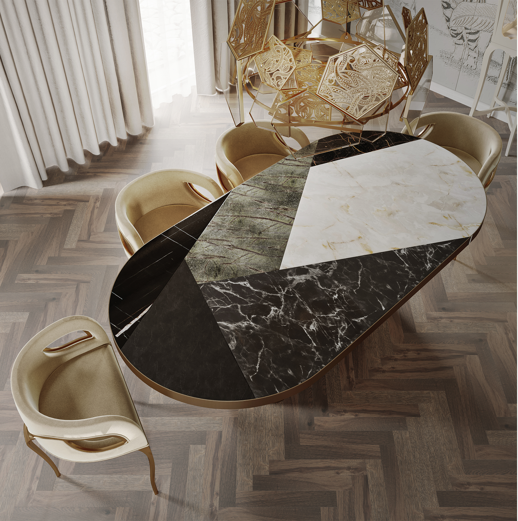 Chandra luxe accent stoel