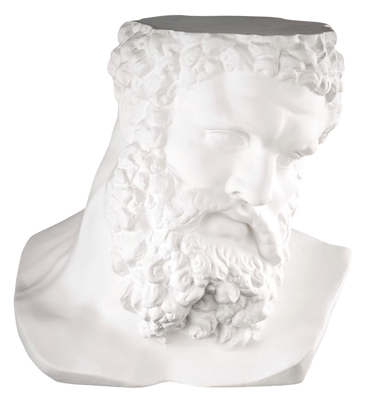 Ercole witte buste sculptuur