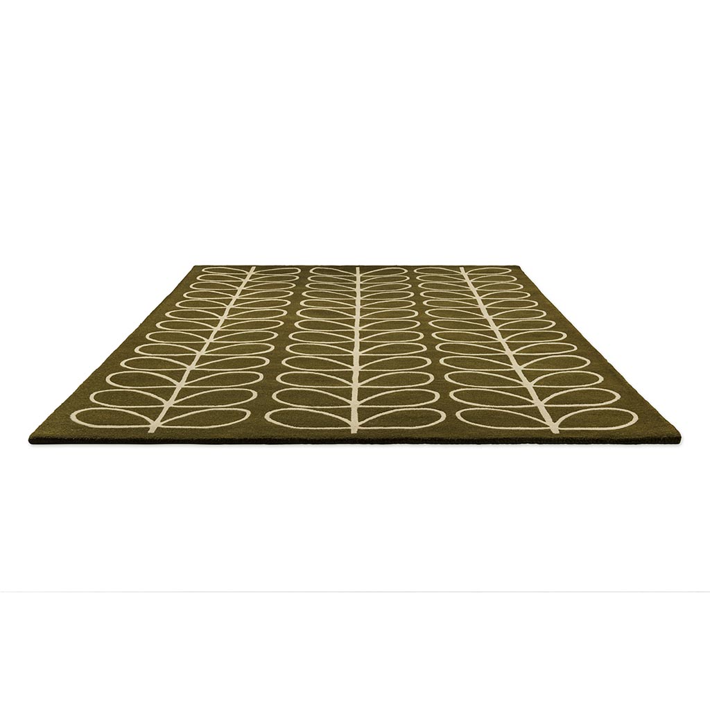 Linear Stem Olive vloerkleed | Maat: 120 × 180 cm