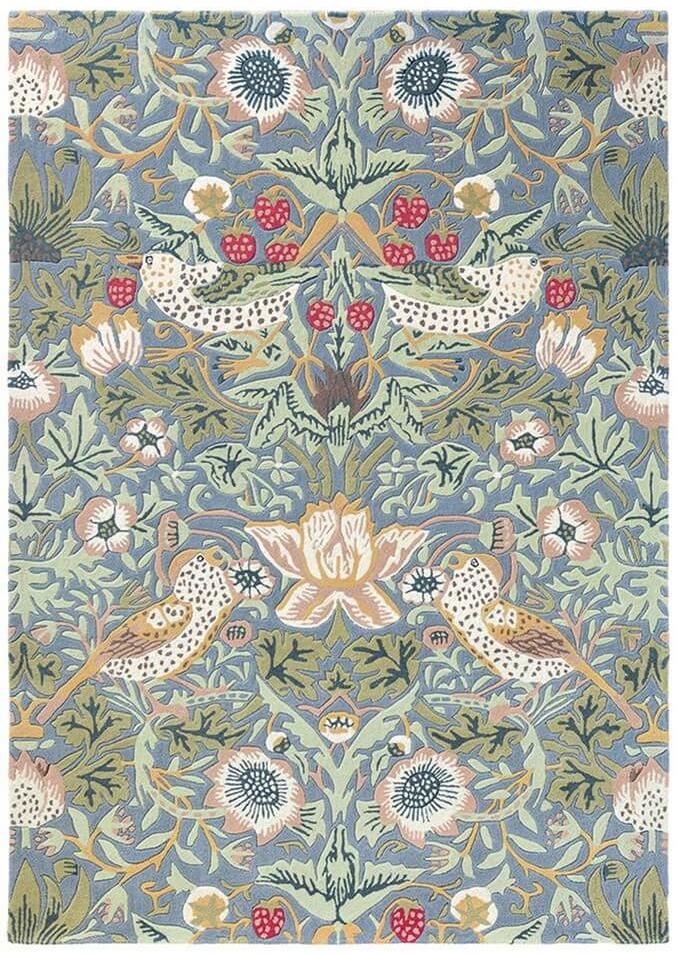 Strawberry thief slate tapijt | Maat: 250 × 350 cm