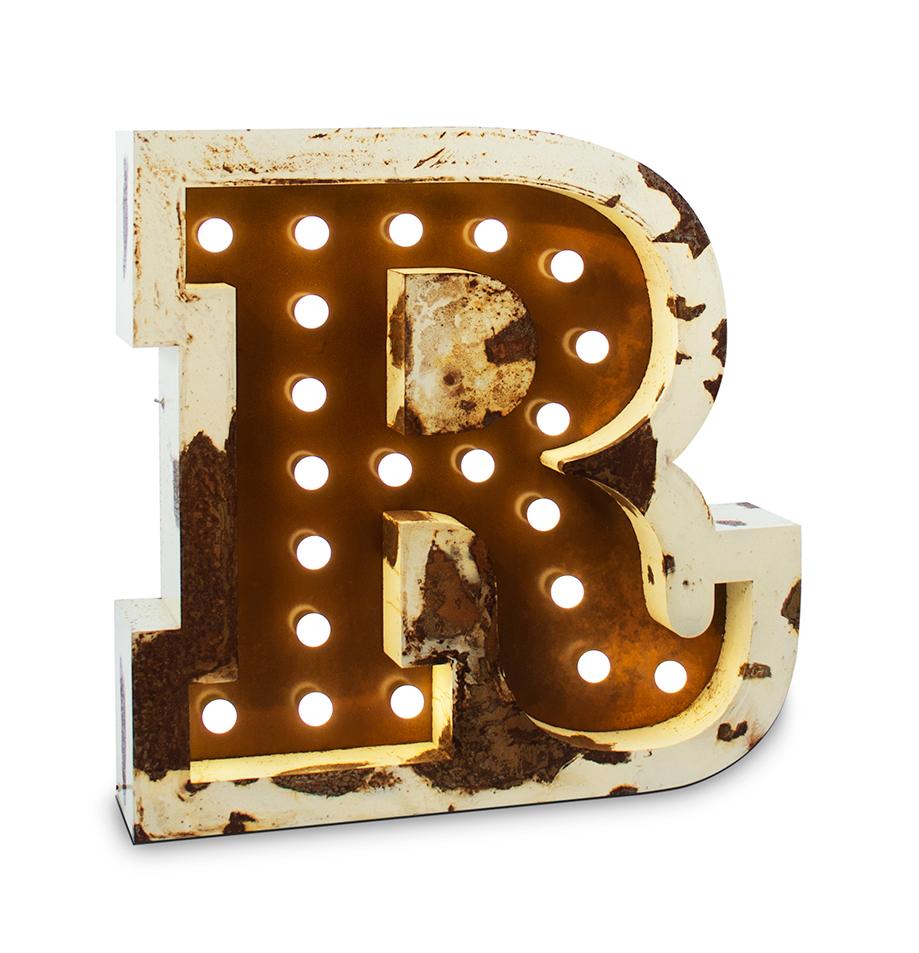 Radiant Letter R lamp