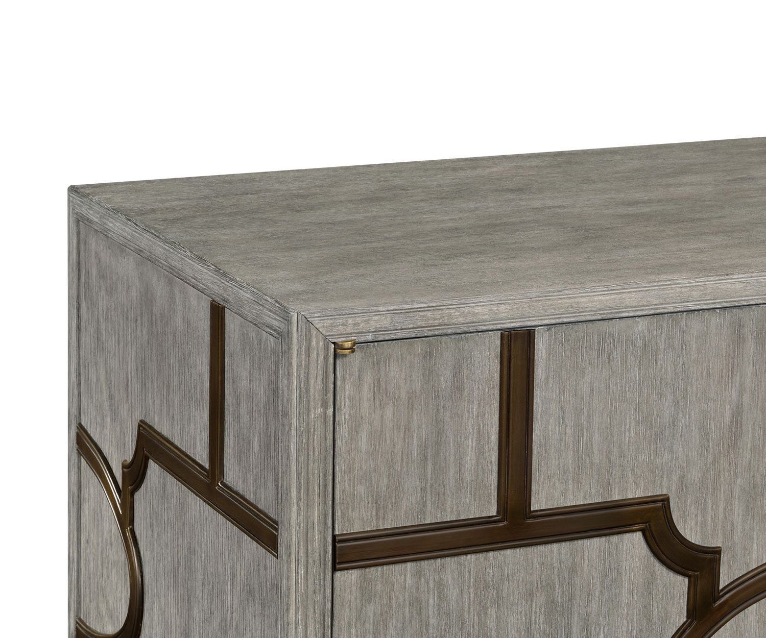 Hewlett Greyed Oak buffet met brons