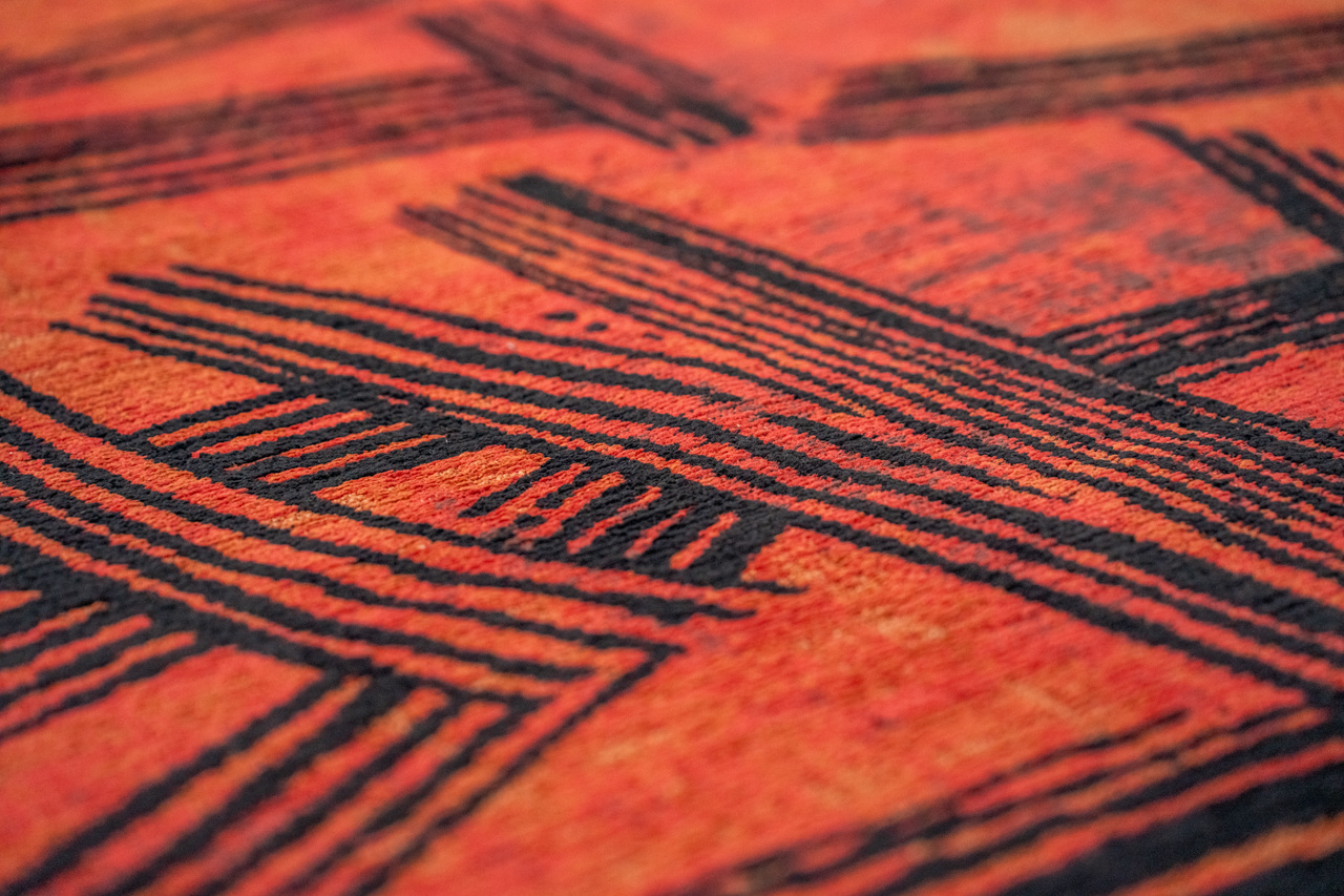 Kanji Ginger Chocolate vloerkleed | Maat: 80 × 150 cm
