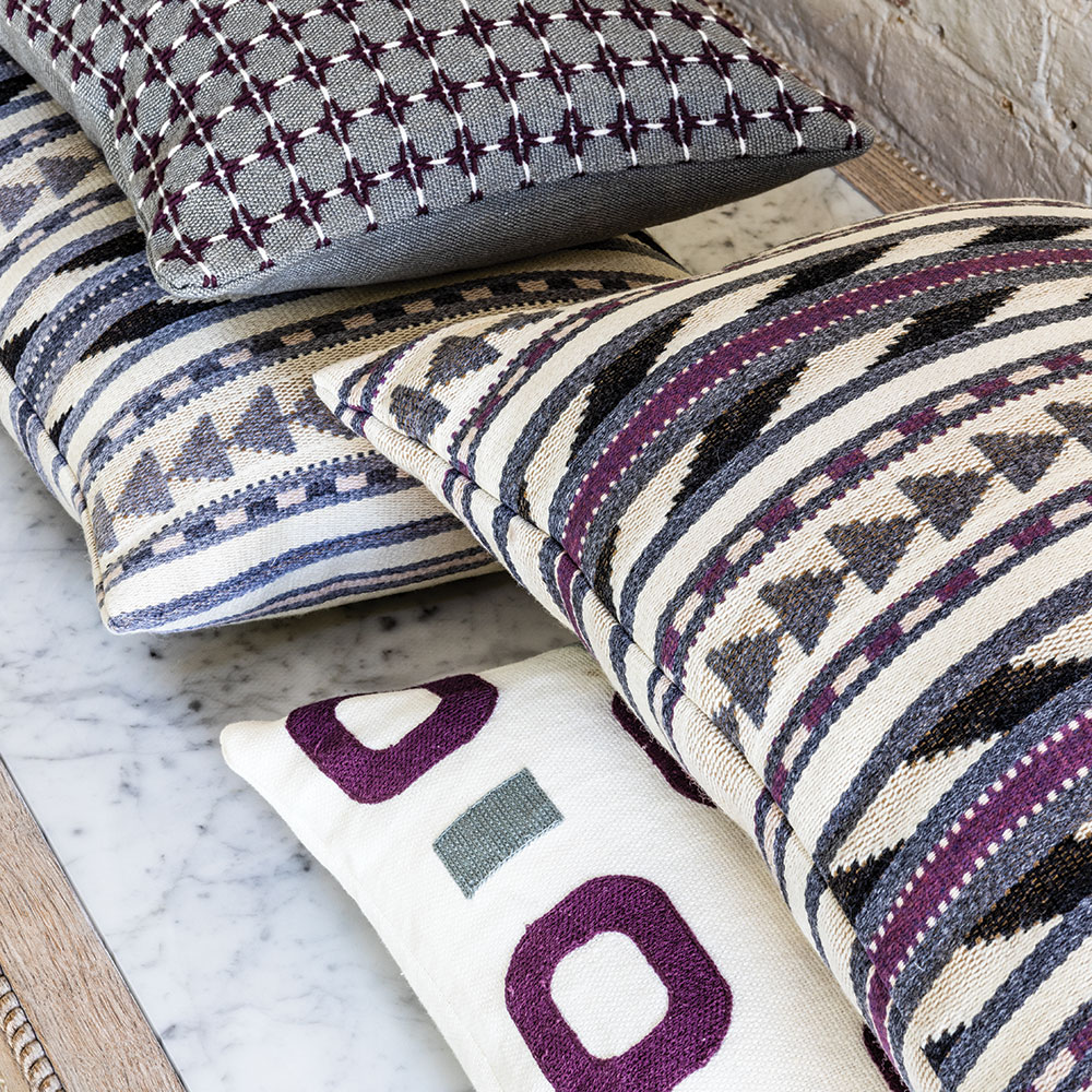 Maliana Aubergine 50 × 35 kussen