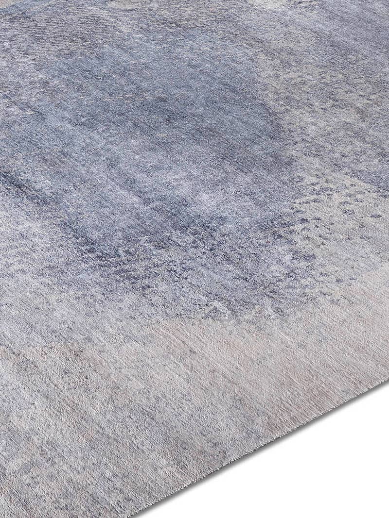 Zilvergrijs handgeknoopt tapijt | Maat: 122 × 183 cm