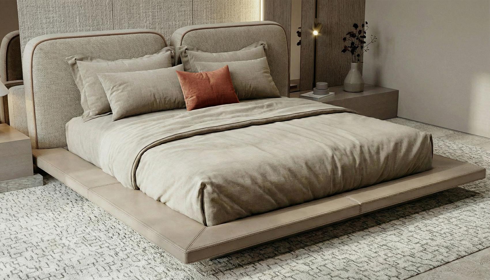 Aura laag bed met hoofdeinde