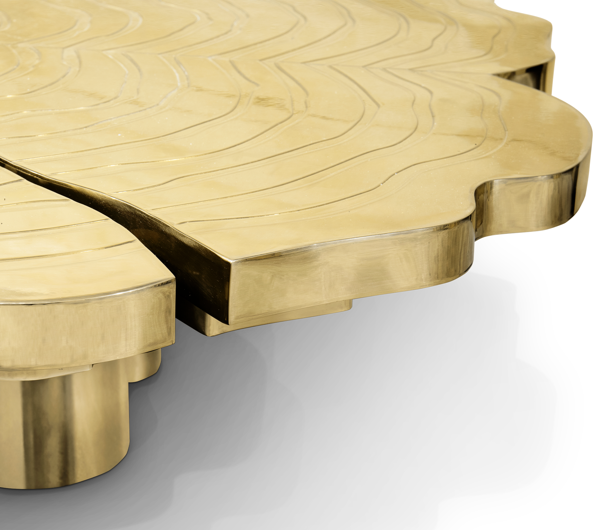 Fortuna gouden 3-delige salontafelset