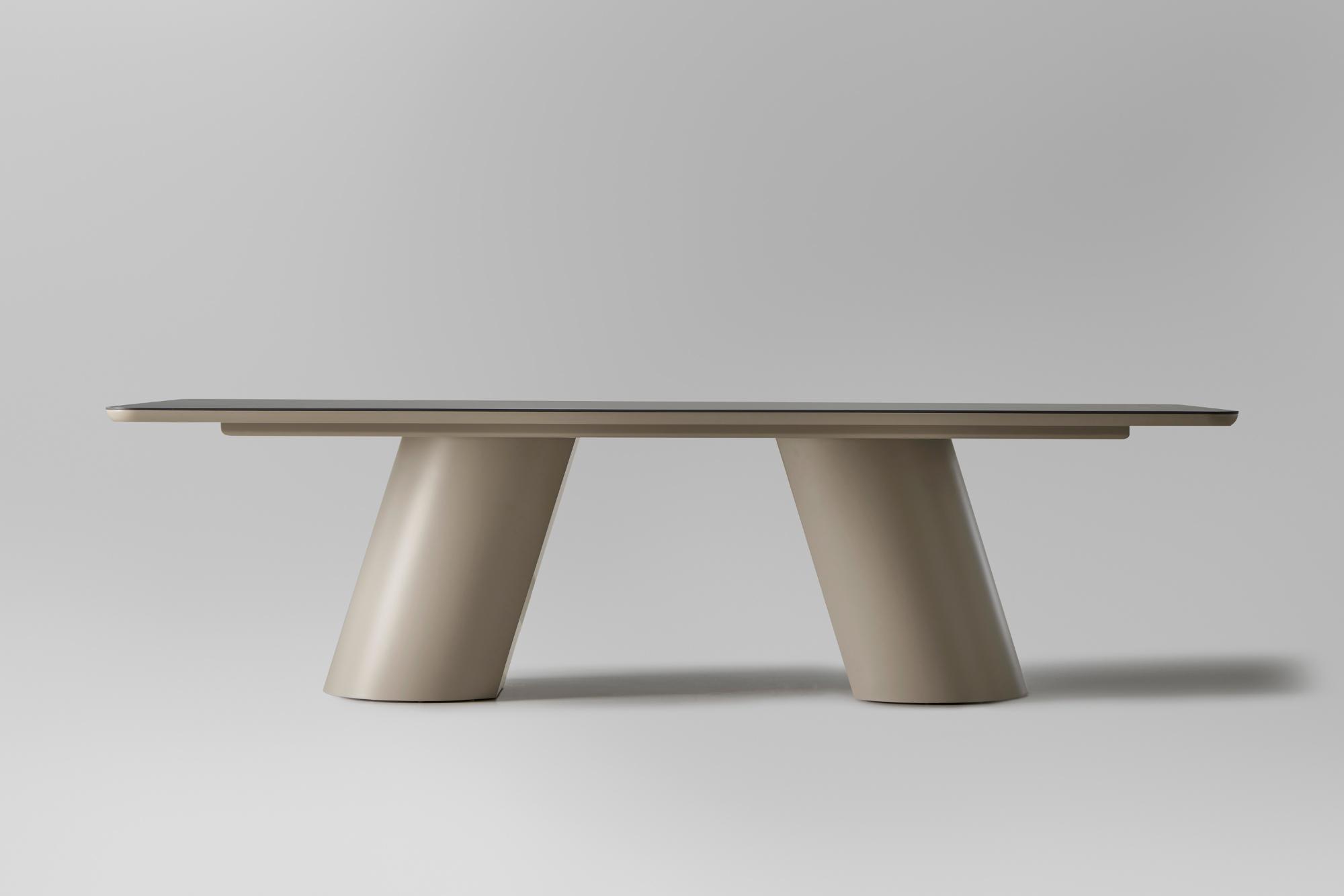 Altea bruine eettafel met keramisch blad