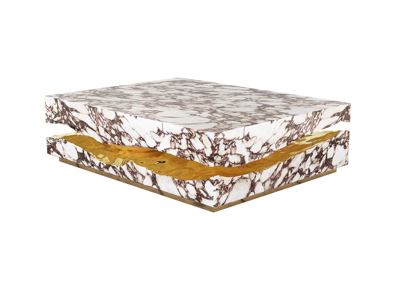 Boulder Calacatta Violla marmeren tafel