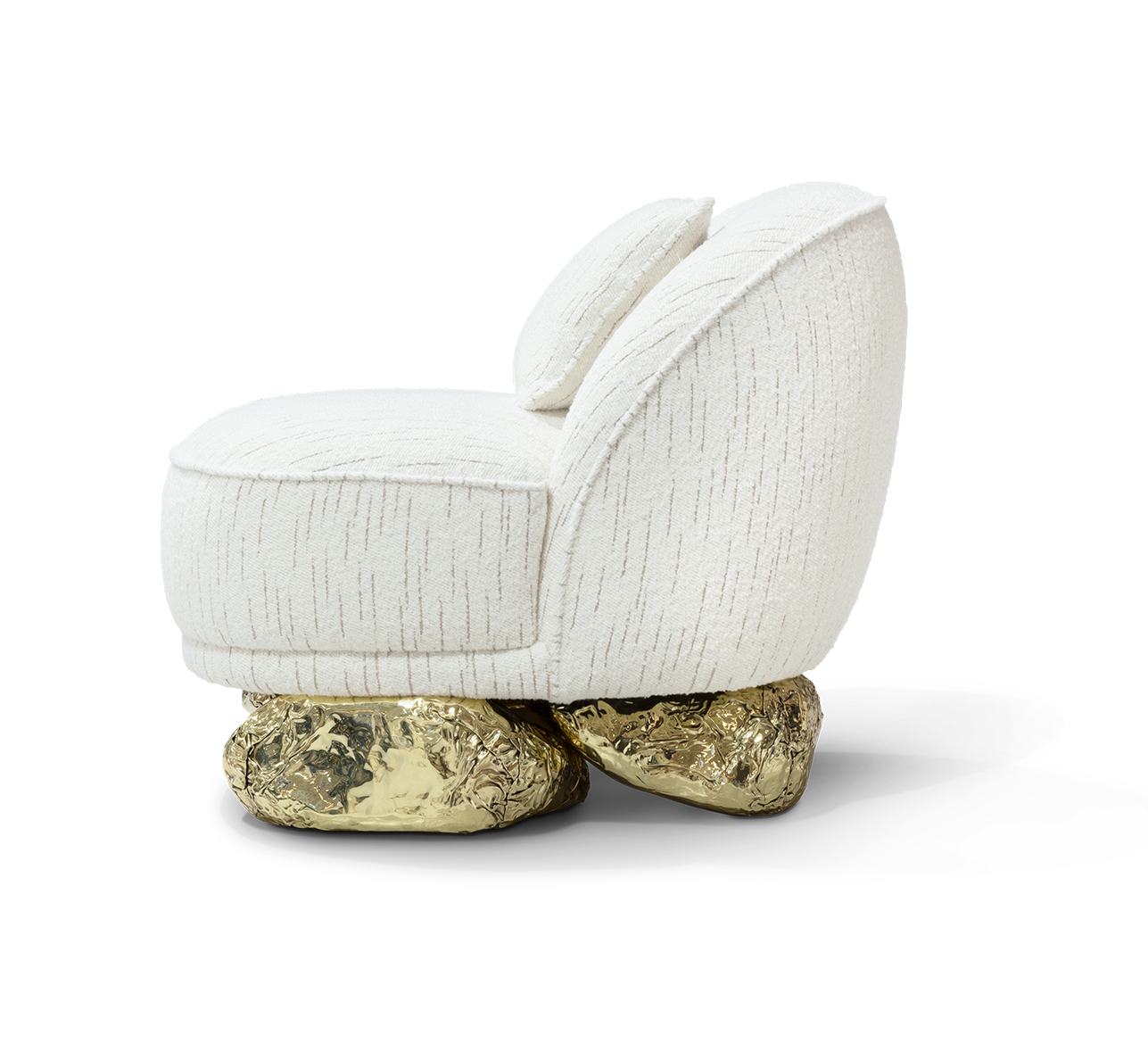 Angora witte fauteuil