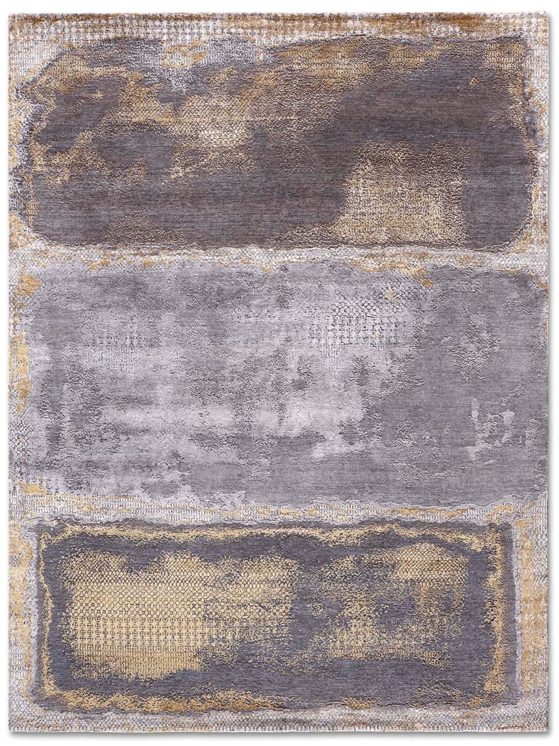 Gold Silver handgeweven tapijt | Maat: 122 × 183 cm