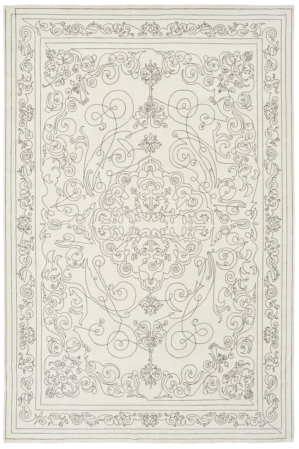 One-stroke handgeweven tapijt