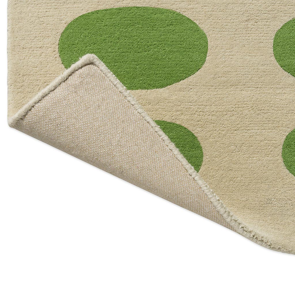 Optical Oval Green/Cream vloerkleed | Maat: 250 × 350 cm