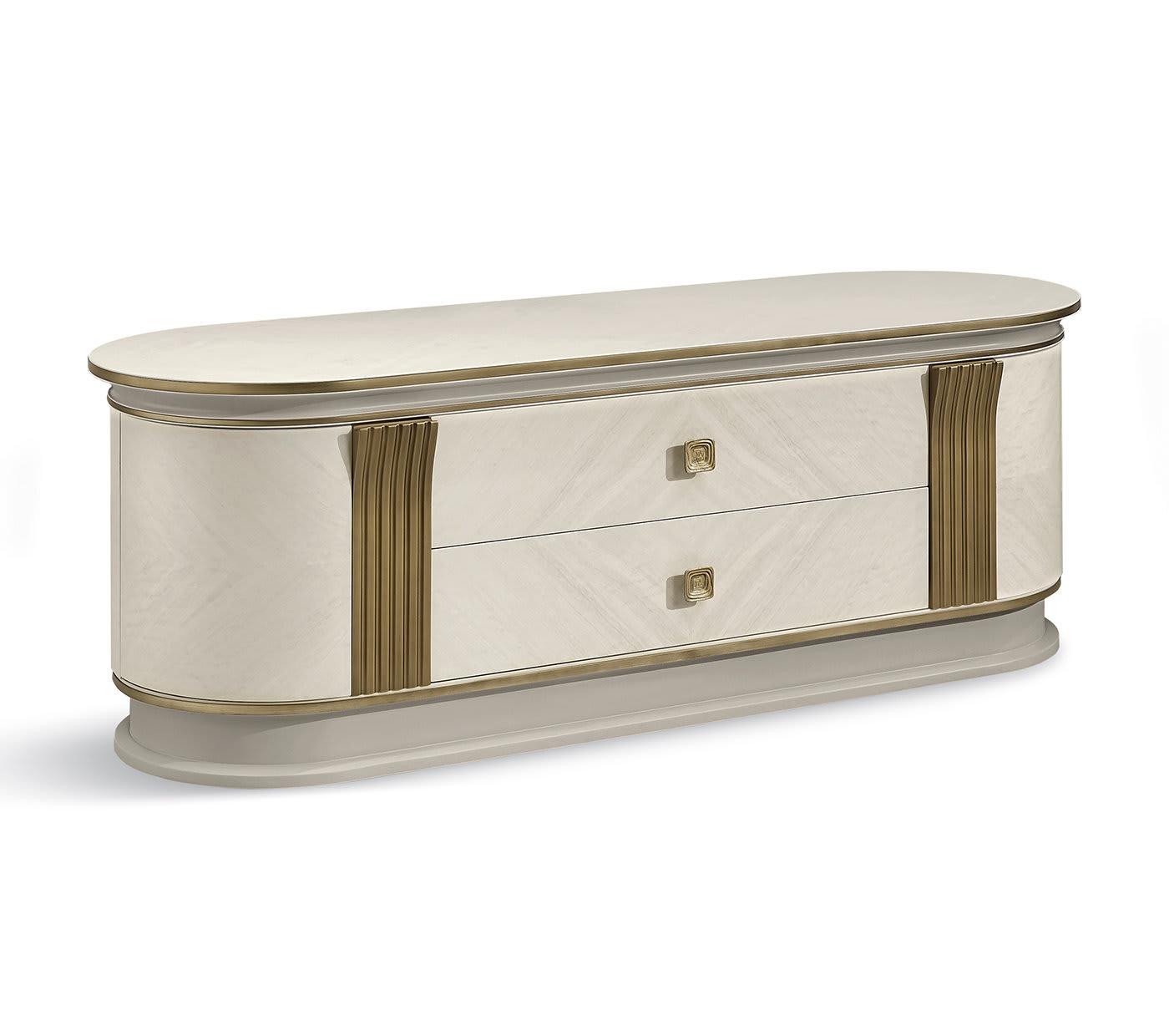 Elegance wit en gouden tv-meubel