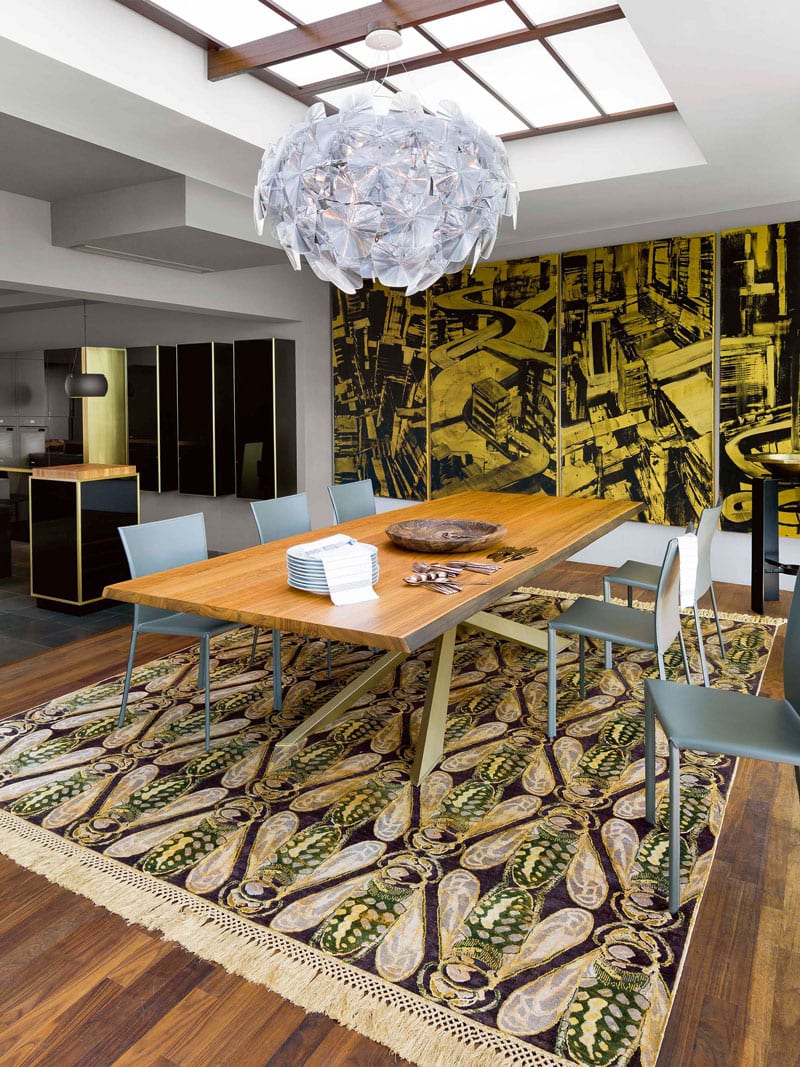 Honey Metallic Gold handgemaakte luxe tapijt | Maat: 122 × 183 cm