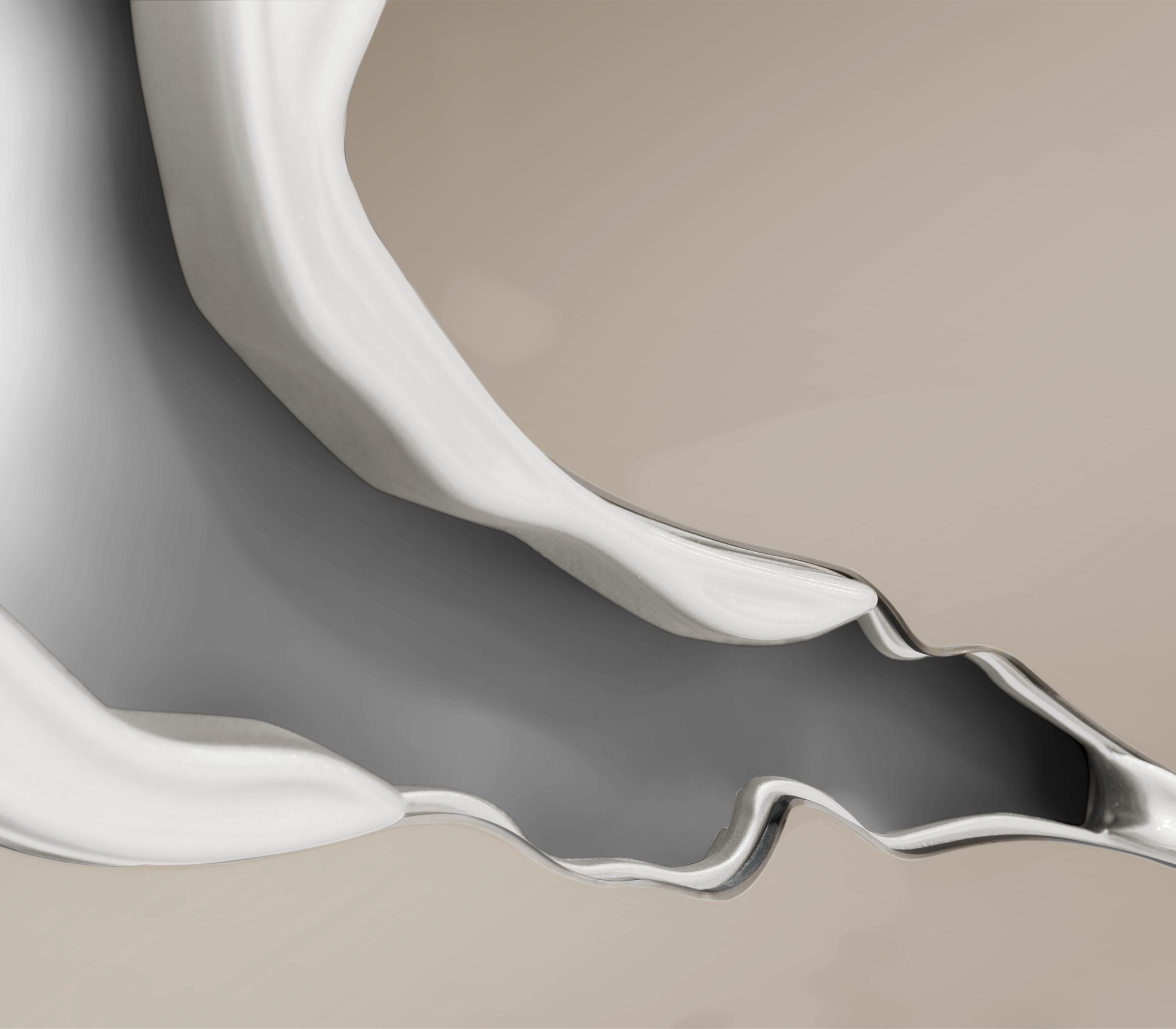 Artisan ivoren spiegel