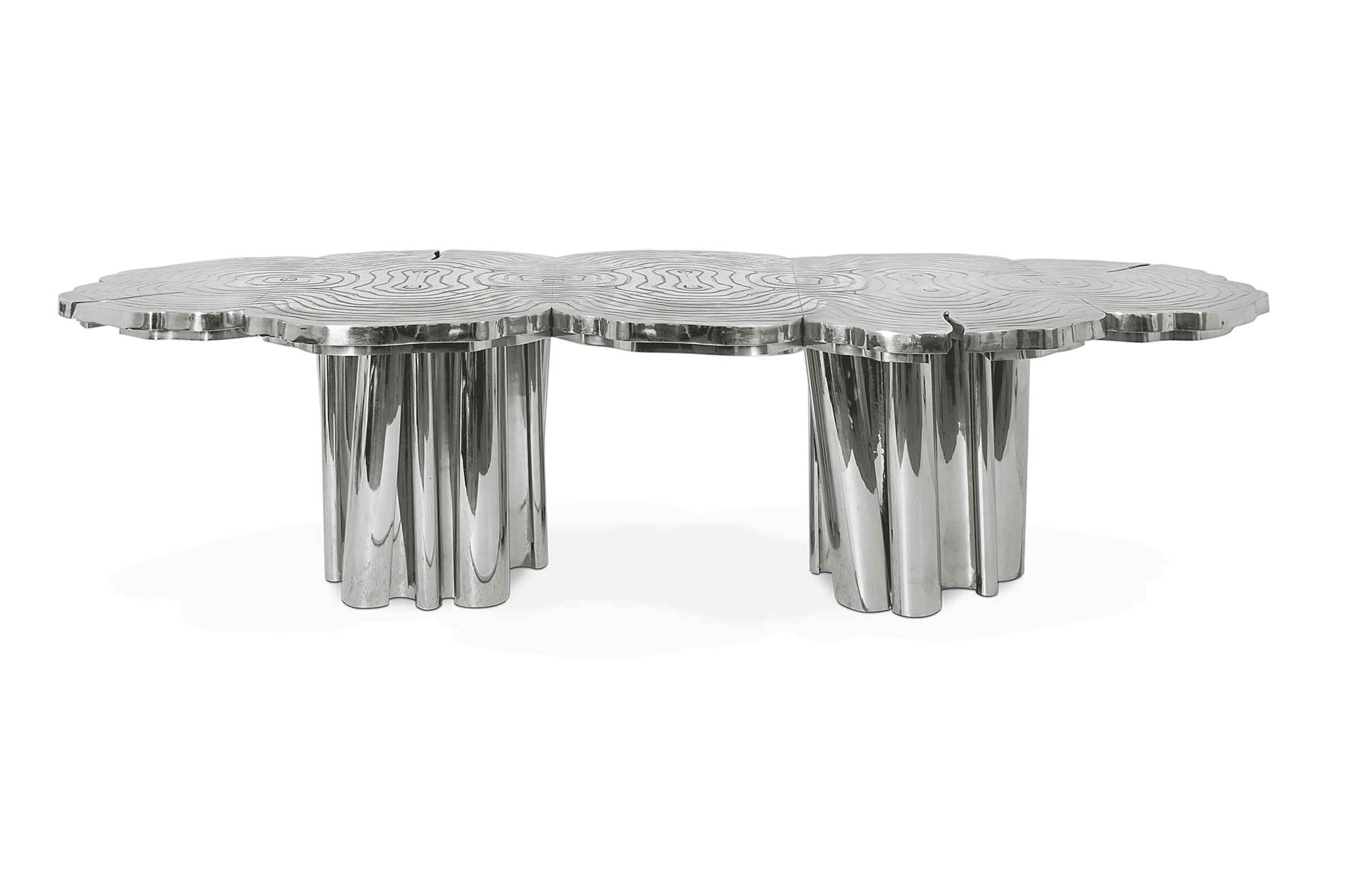 Artisan inox stalen eettafel | Afmetingen: B 350 cm Artisan inox stalen eettafel | Afmetingen: B 350 cm