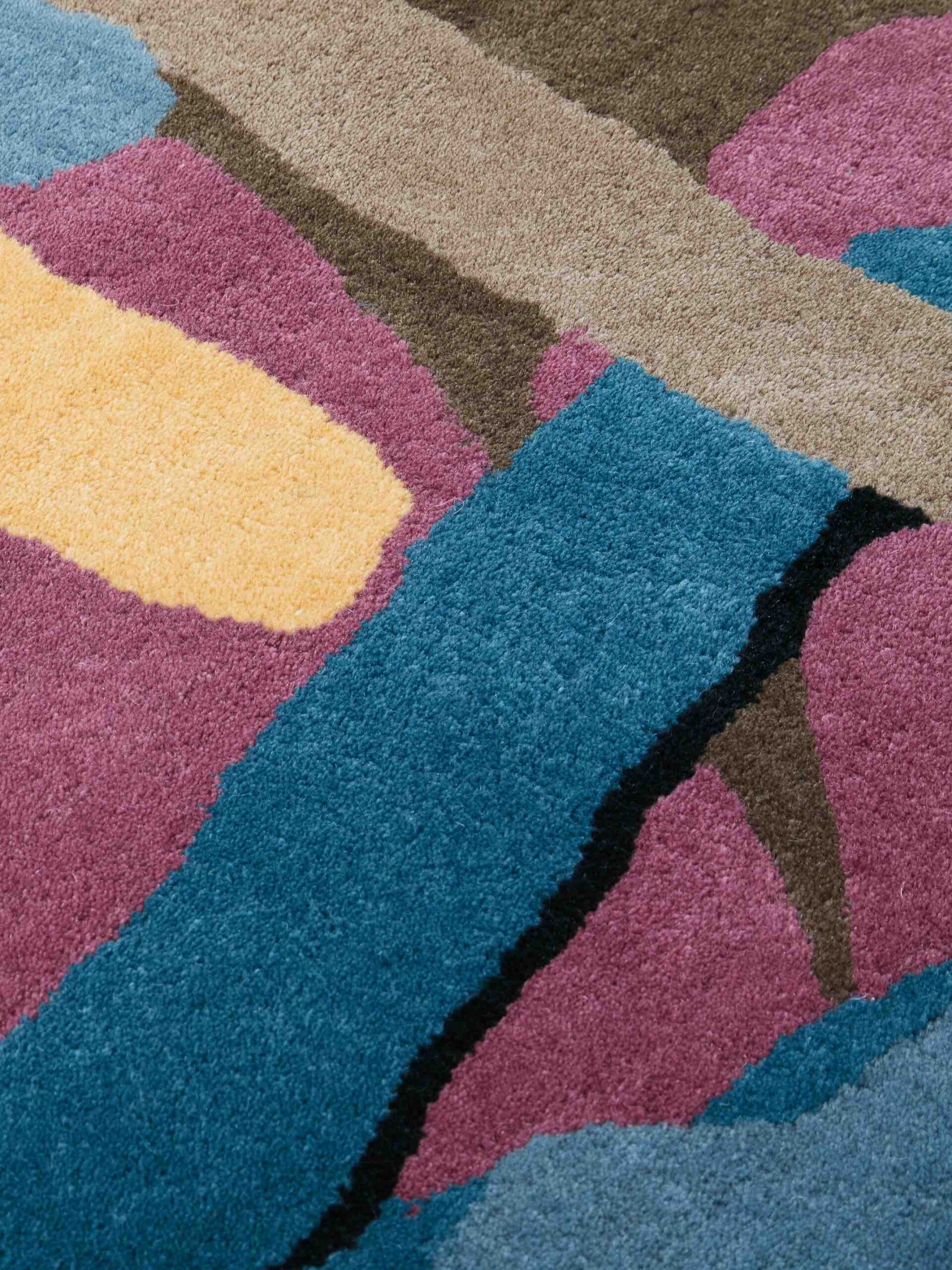 Smoked Wood designer handgeweven vloerkleed