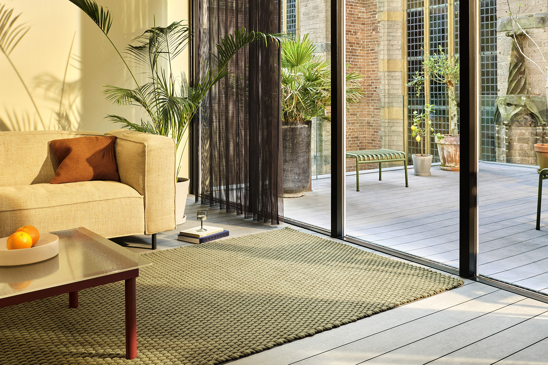Lace tijm-pijnboom outdoor tapijt | Maat: 200 × 280 cm